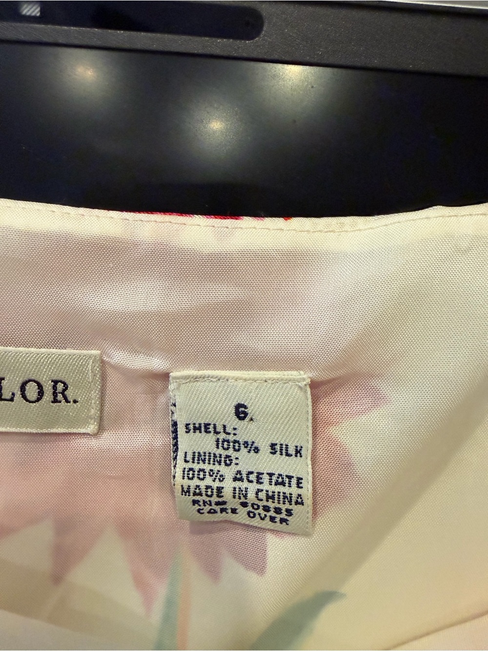 Ann Taylor 100 % silk Cream Floral & Butterfly Square-Neck Camisole Top - Picture 3 of 3